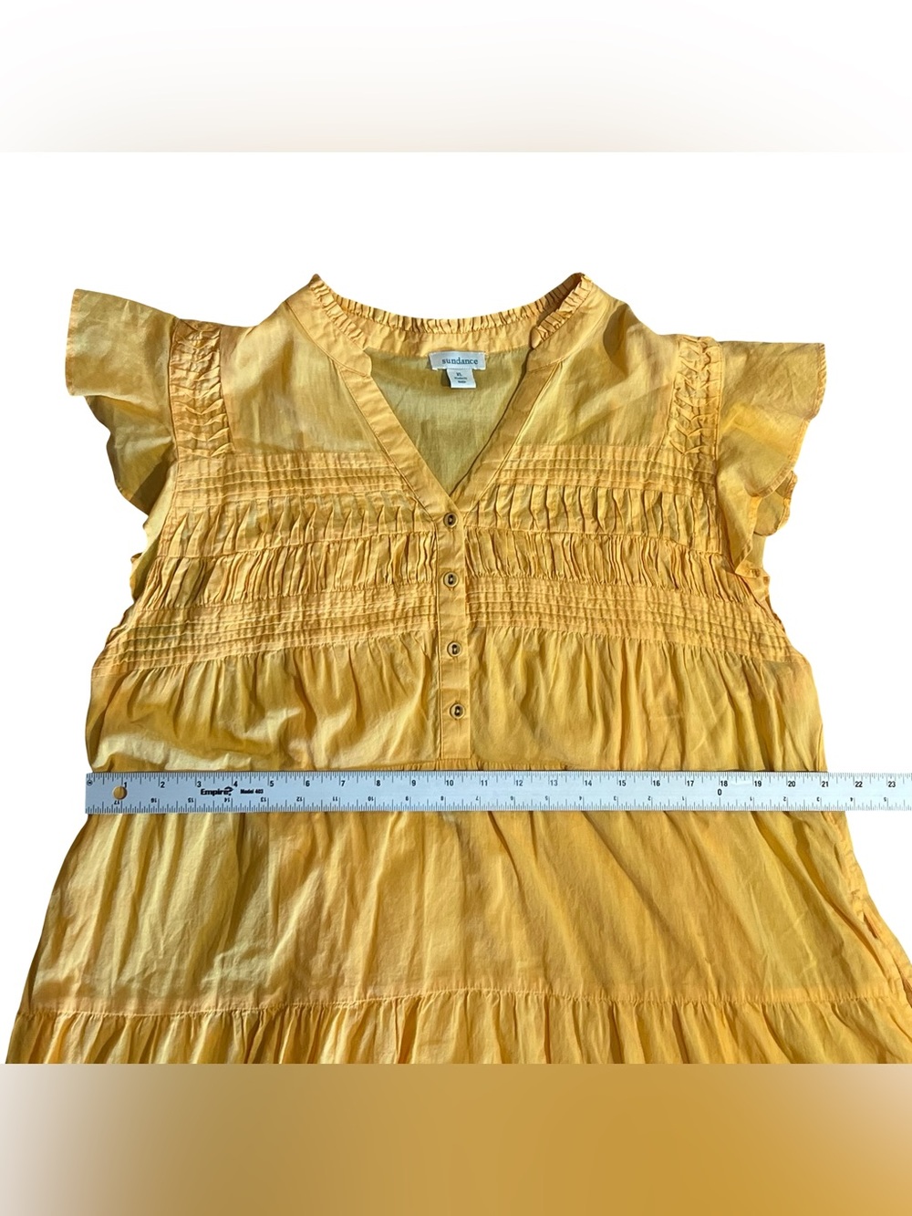 Sundance Yellow Tiered Midi Dress - Picture 12 of 13